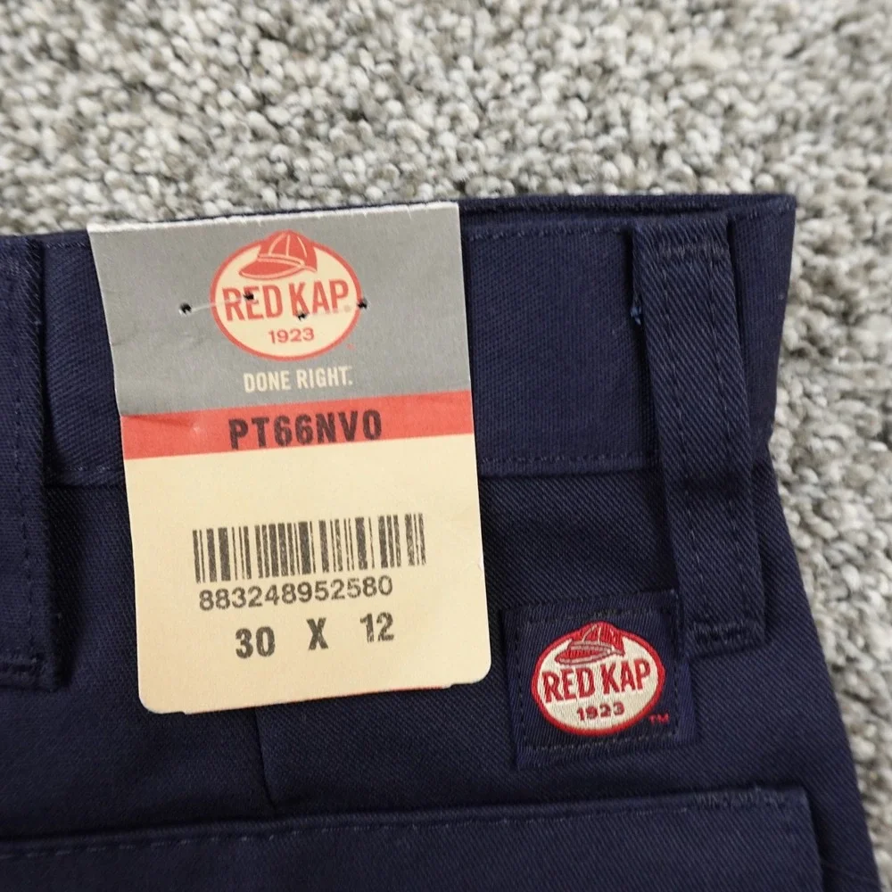 NEW Red Kap Shorts Mens 30 Blue Cargo Utility‎ Work Uniform Skate Mechanic PT66